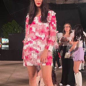 RACHEL COMEY PINK SEQUIN SHIFT DRESS SIZE 2 (XS)